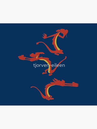 Mushu navy blue Throw Blanket