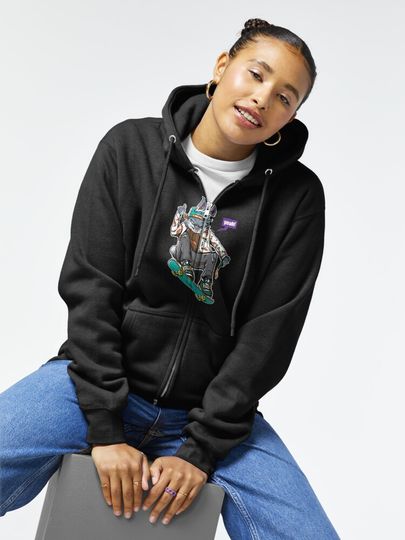 Bad Bunny Zipped Hoodie, Bad Bunny merch