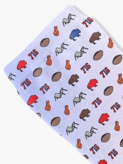 Buffalo Superfan Pattern Socks