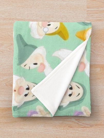Cute Seven Dwarfs Pattern! Throw Blanket
