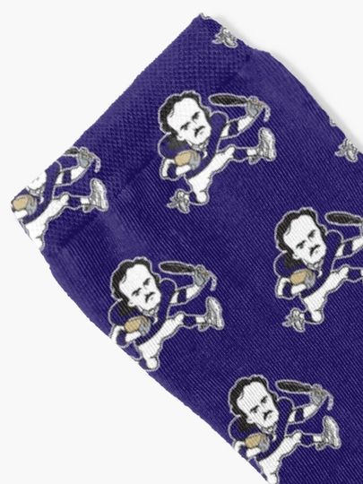 Baltimore Ravens Edgar Allan Poe football Socks