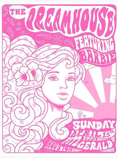 Retro Barbie Music Poster Premium Matte Vertical Poster