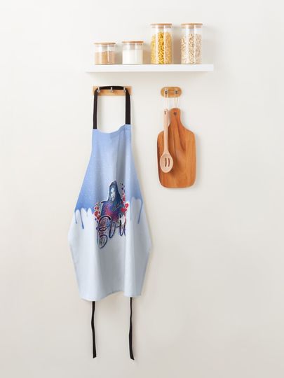 Evie Descendants (Evil Queen Pretty Blue Princess Red Heart) Sofia Carson Apron