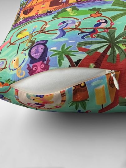 The ORIGINAL Enchanted Tiki Room Collage Pillow