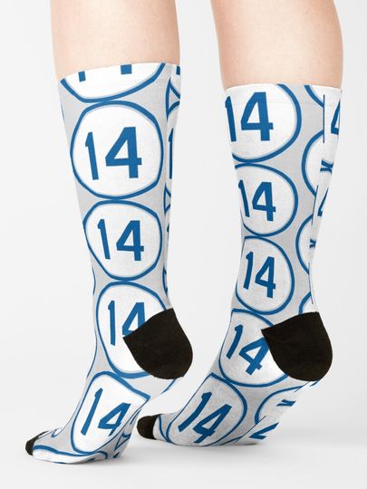 Kike Hernandez #14 Jersey Number Socks