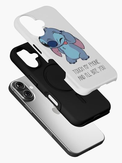 Don’t touch my phone or I’ll bite you stitch iPhone Case