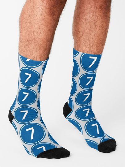 Julio Urias #7 Jersey Number Socks