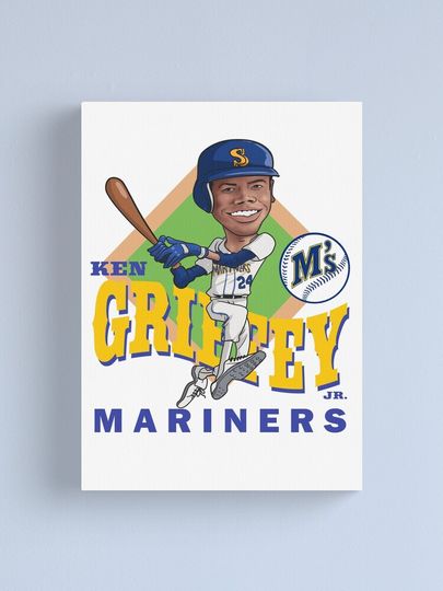Ken Griffey Jr Canvas, Gift for baseball fan