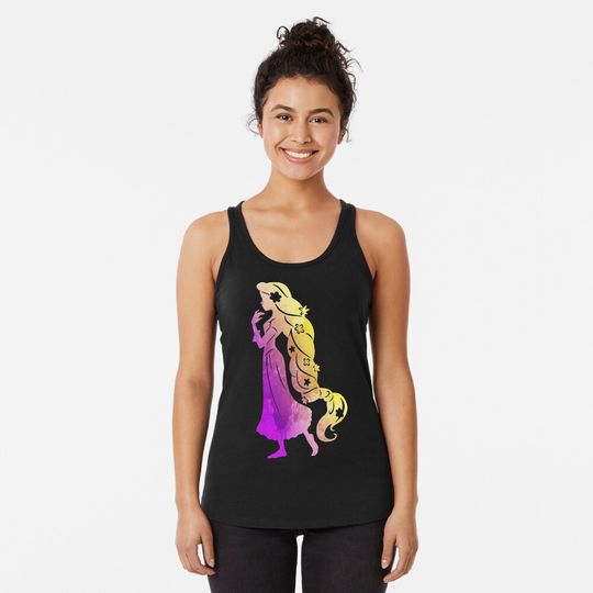 Princess Inspired Silhouette Racerback Tank Top