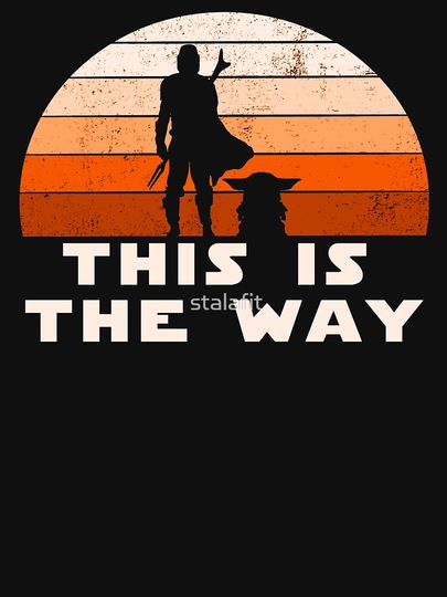Mando Retro This is The Way and the Baby Sunset Hoodie