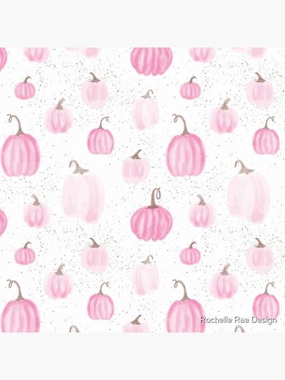 Pink Watercolor Pumpkins Pillow