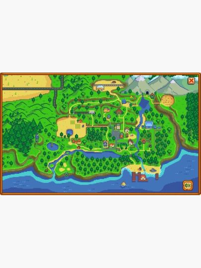 Stardew Valley Map Premium Matte Vertical Poster