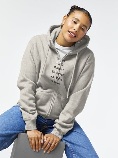 Quote by Justin Bieber Zipped Hoodie