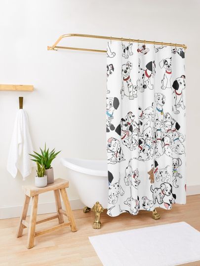 101 Dalmatians Disney Shower Curtain, Disney Bathroom Decor