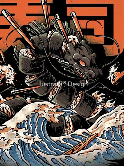The Black Sushi Dragon iPhone Case