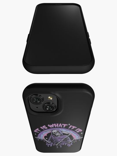 Death ~ It Is What It Is ~ Pastel Goth Grim Reaper Drip iPhone Case