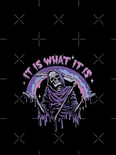 Death ~ It Is What It Is ~ Pastel Goth Grim Reaper Drip iPhone Case