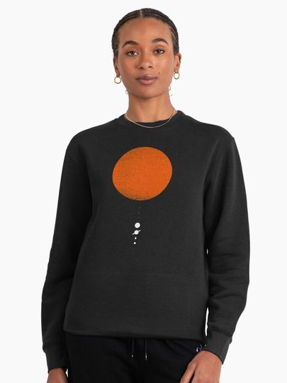 Minimal Solar System Pullover Sweatshirt