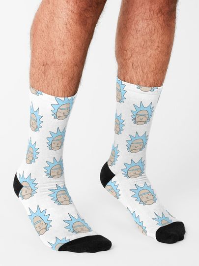 Bad Drawn Rick and Rickandmorty  Socks