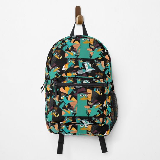 Perry the platypus phineas and ferb collage design  Backpack