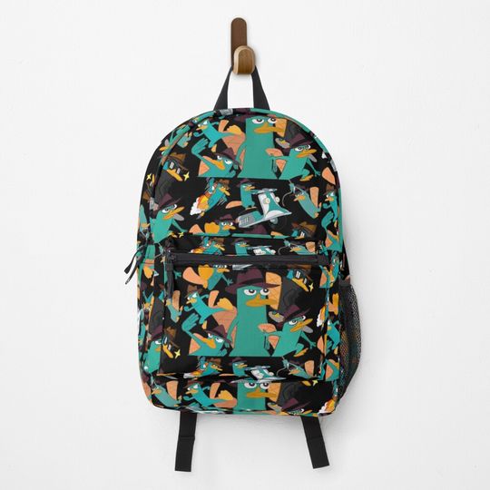 Perry the platypus phineas and ferb collage design Backpack