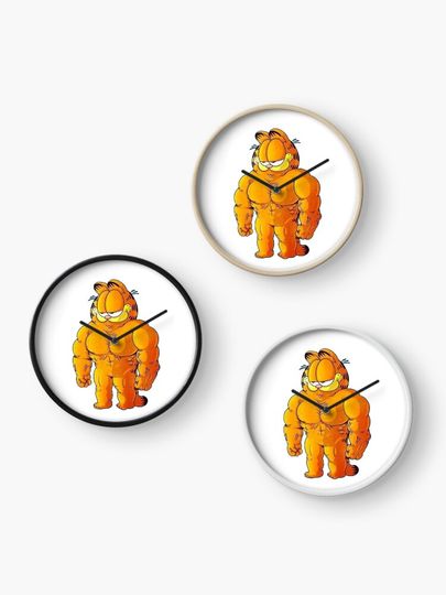Buff Garfield Clock, Funny Wall Clocks Decor