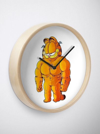 Buff Garfield Clock, Funny Wall Clocks Decor