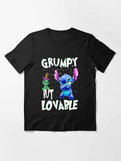 Grumpy but lovable stitch people gift for fans happy and cute T-Shirt