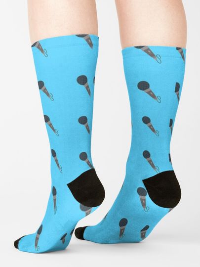 Microphone Mic Pattern Socks