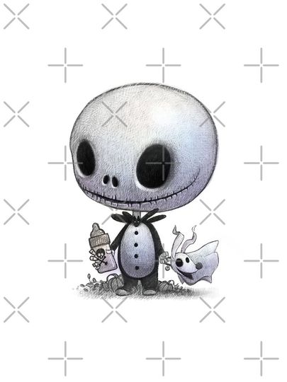 Baby Jack Skellington and zero  Baby One-Piece