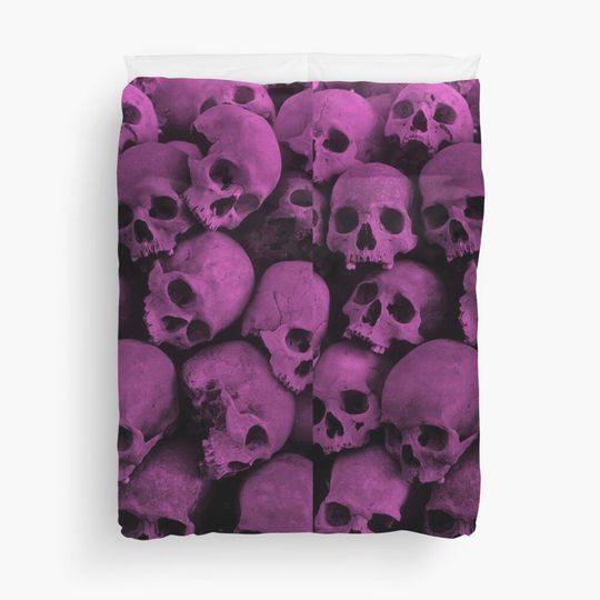 Pink Skulls  Duvet Cover