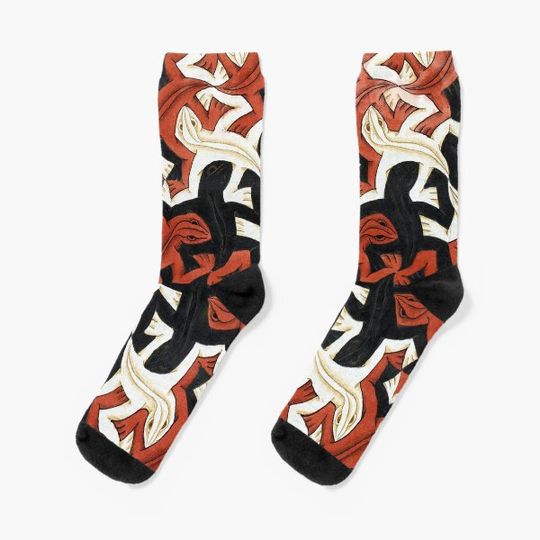 Escher lizard Socks