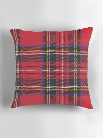Traditional Royal Stewart Scottish tartan Pillow