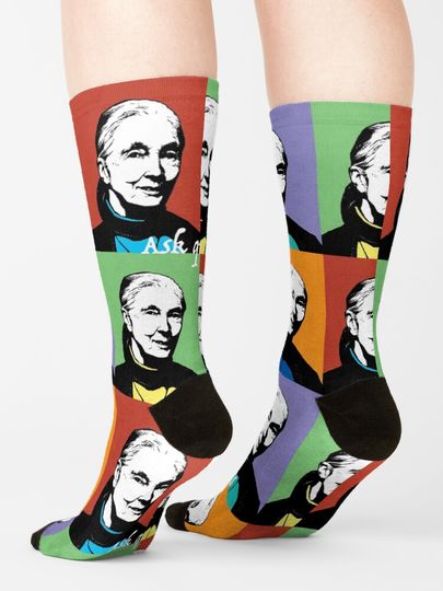 Jane Goodall feminist icon Socks
