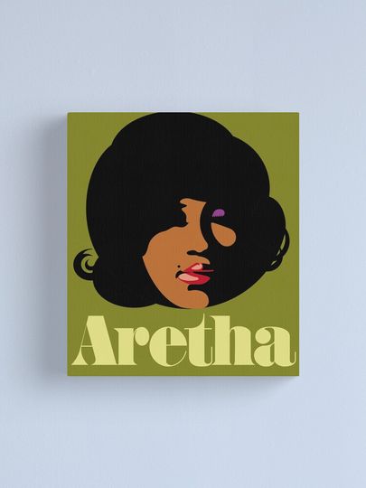 Aretha Franklin Photo Canvas Portrait