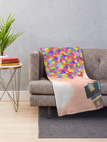 Up - Peach Throw Blanket