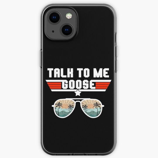 Talk To Me Goose Retro Sunset Aviator Glasses iPhone Case