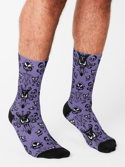 haunted purple wallpaper Socks