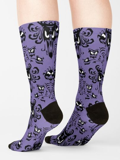 haunted purple wallpaper Socks