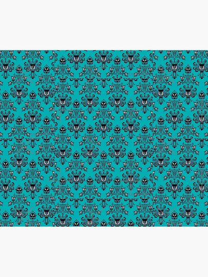 Teal Haunted Mansion Throw Blanket