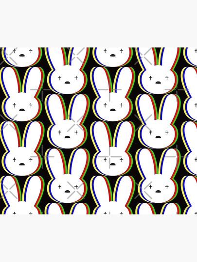 Bad Bunny Pattern Throw Blanket, Soft Throw Blanket, Comfortable Blanket for Men, Women, Kids, Trending Tour Merch