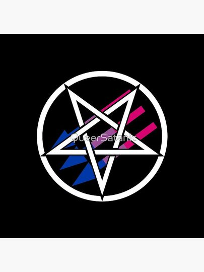 Satanic Antifascism - Bi Pride Pin Button