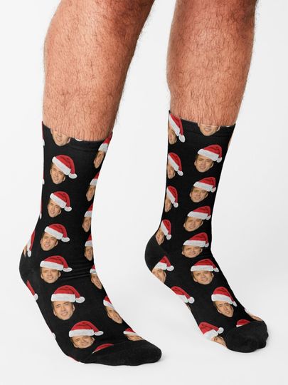 Santa Nicolas Cage Claus Socks