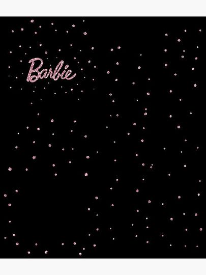 Barbie with pink glitter on black Backpack  Backpack