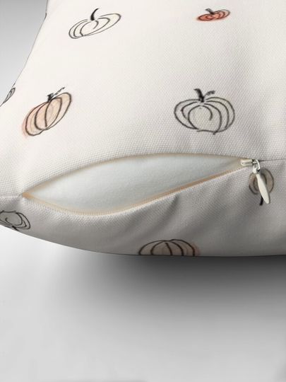 white pumpkin pattern Pillow