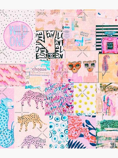 Pastel preppy collage Backpack