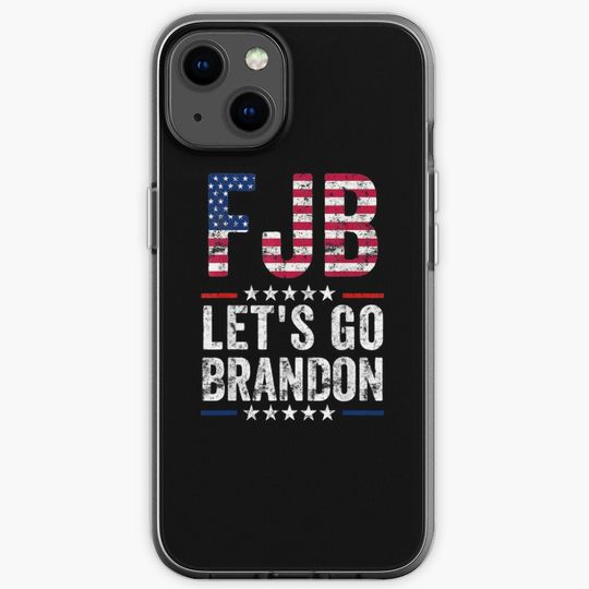 FJB Let's Go Brandon Chant US Flag Vintage iPhone Case