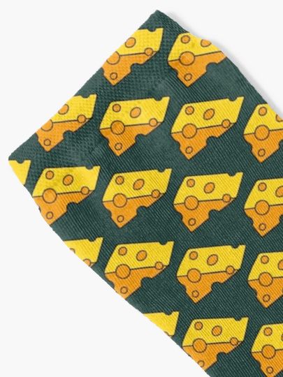 Wisconsin Cheese State Cheesehead Cheese Head Pattern Socks