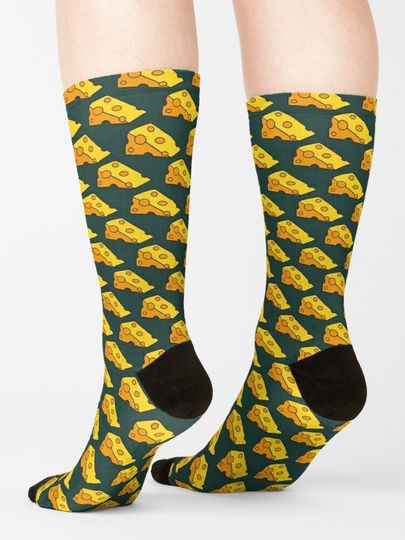 Wisconsin Cheese State Cheesehead Cheese Head Pattern Socks