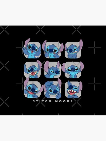 Lilo and Stitch Moods Throw Blanket